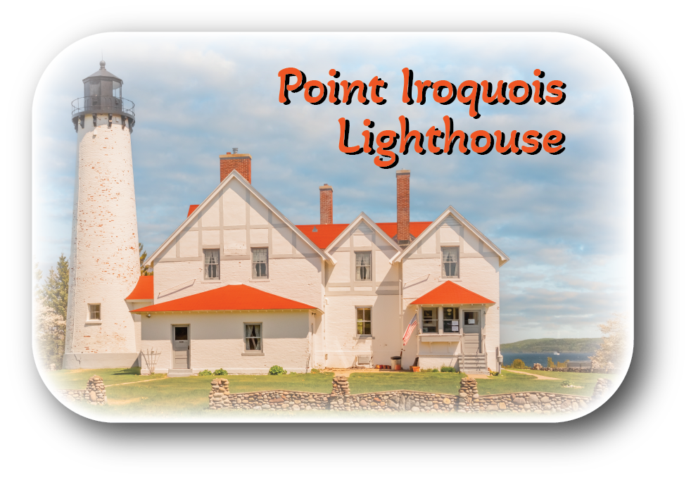Image of POINT IROQUOIS LIGHTHOUSE - Rectangular Button Magnet - 2.75