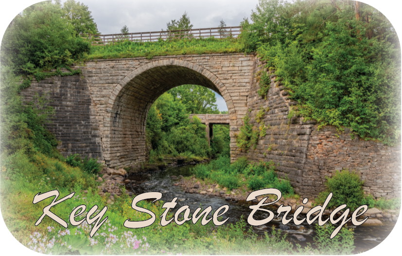 Image of KEY STONE BRIDGE | RECTANGULAR BUTTON MAGNET