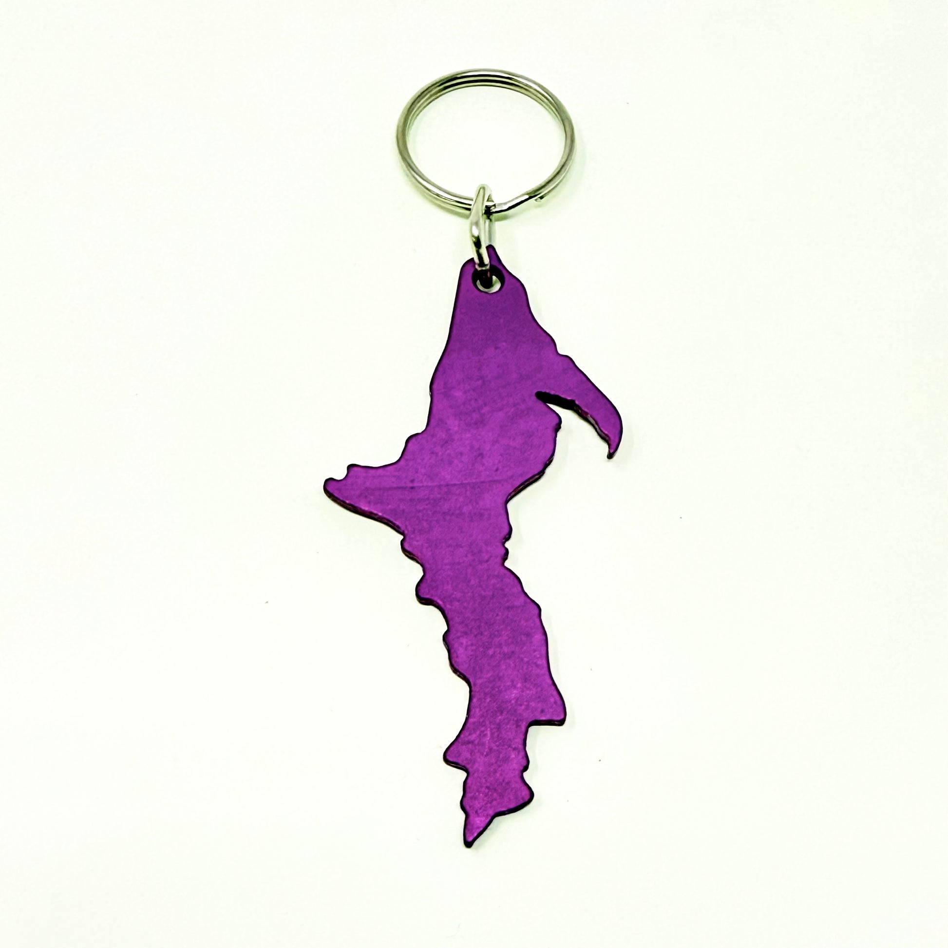 Michigan - Upper Peninsula Shaped - Aluminum Keychains