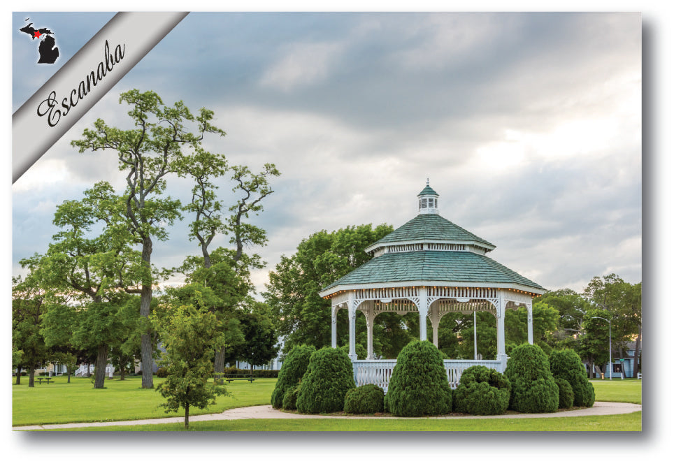 ESCANABA GAZEBO - 4"x6" Quality Postcard