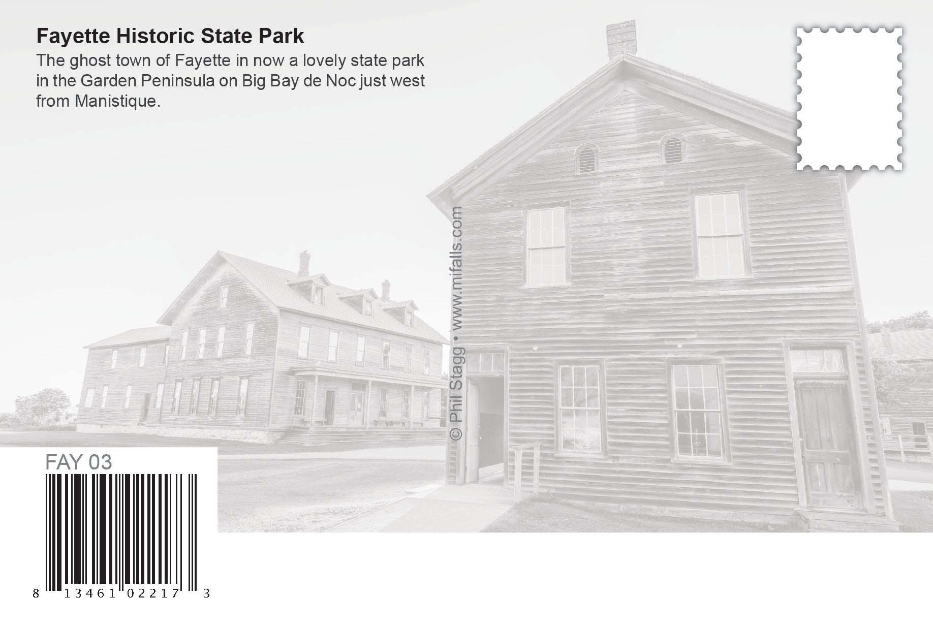 FAYETTE STATE PARK - 4"x6" Quality Michigan Postcard