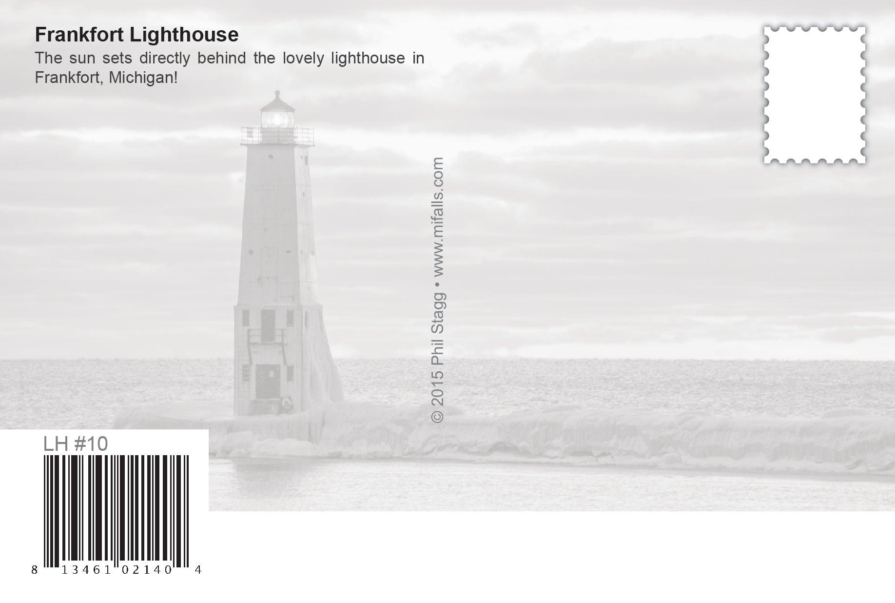 FRANKFORT LIGHTHOUSE - 4"x6" Quality Michigan Postcard