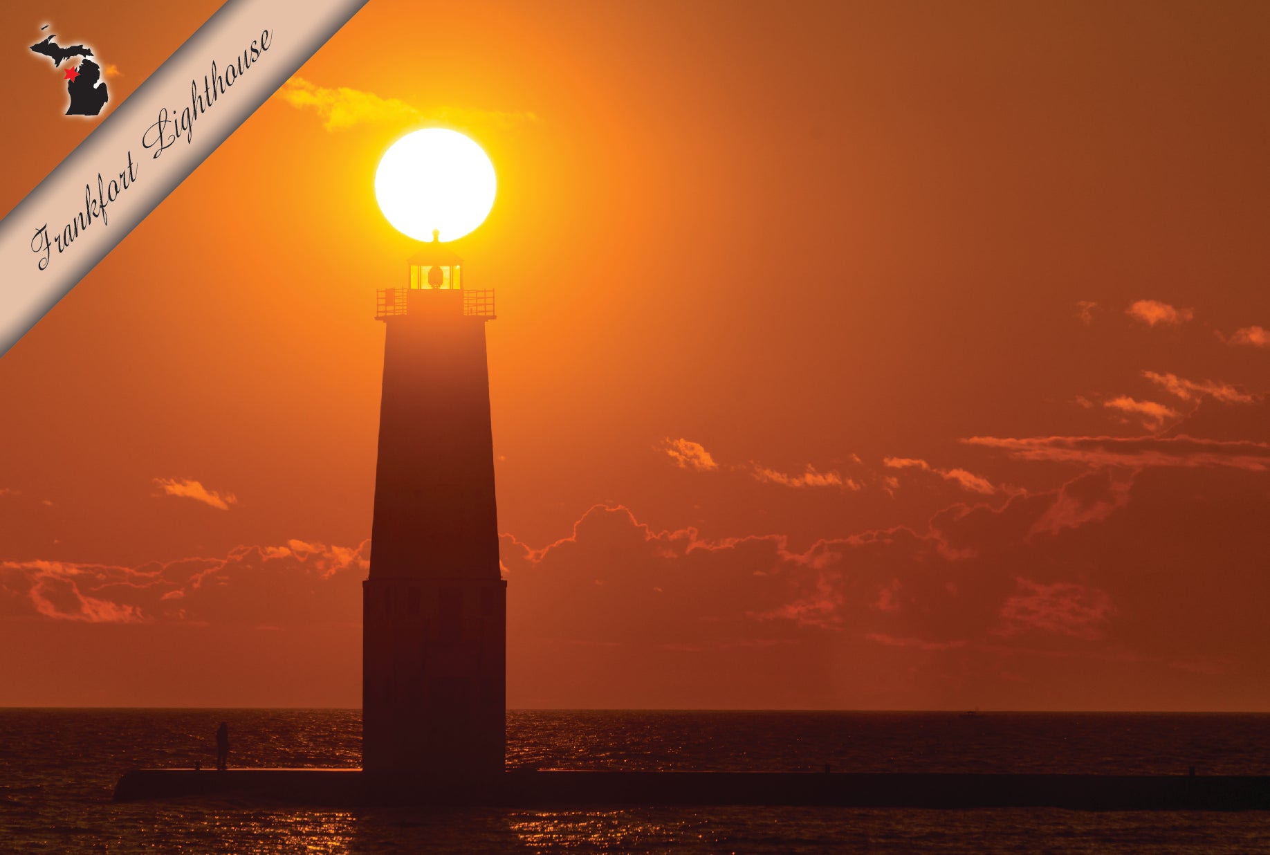 FRANKFORT LIGHTHOUSE - 4"x6" Quality Michigan Postcard