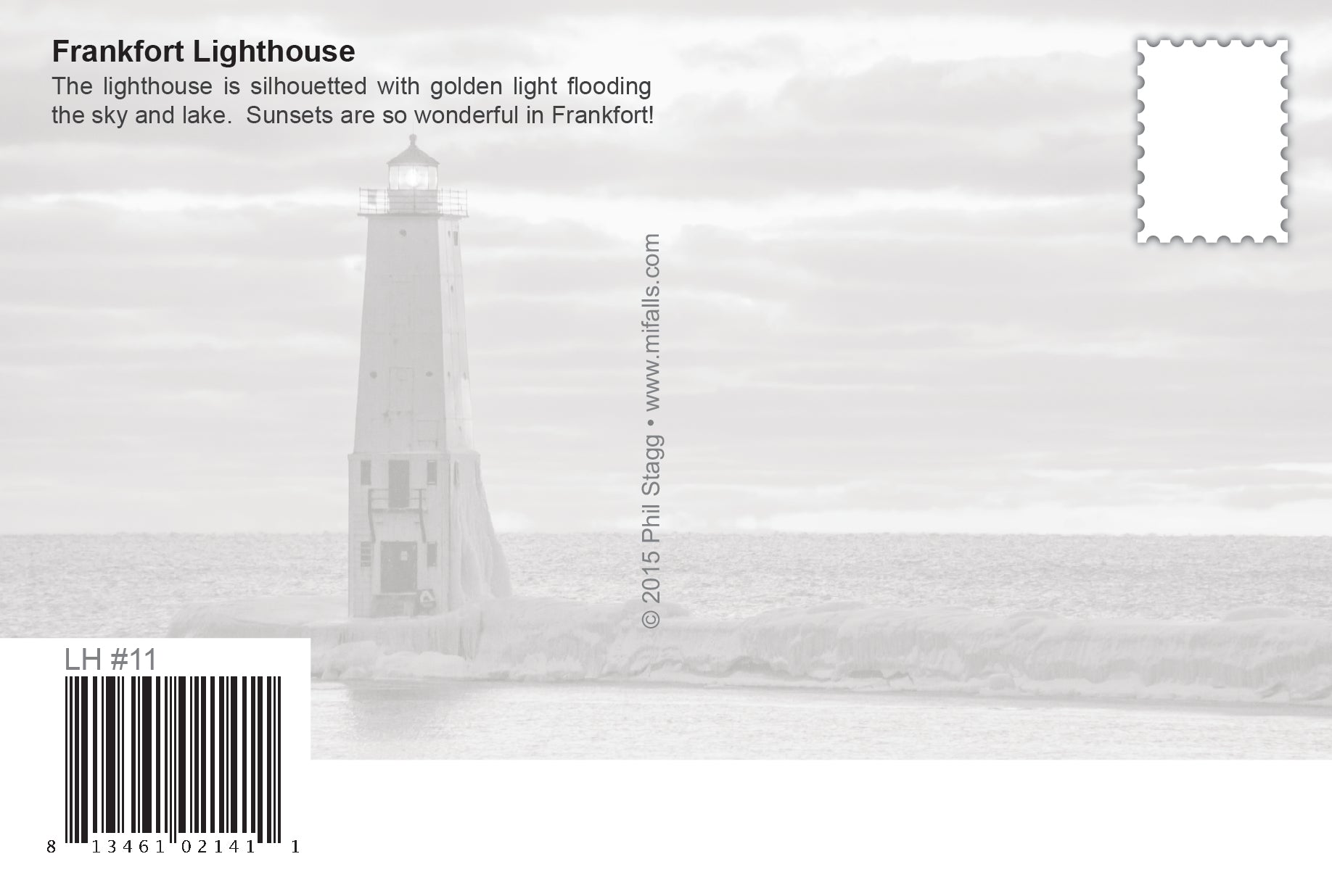 FRANKFORT LIGHTHOUSE - 4"x6" Quality Michigan Postcard