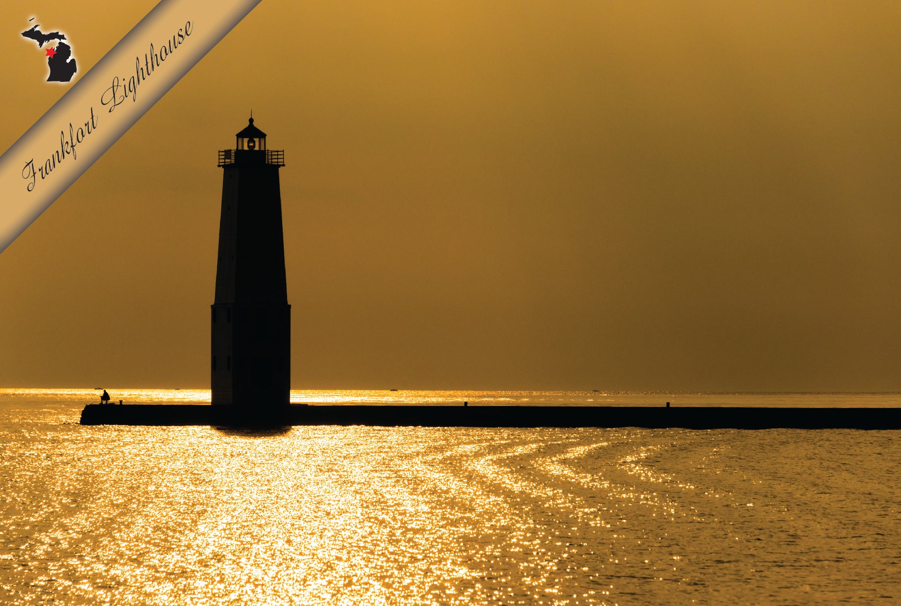 FRANKFORT LIGHTHOUSE - 4"x6" Quality Michigan Postcard
