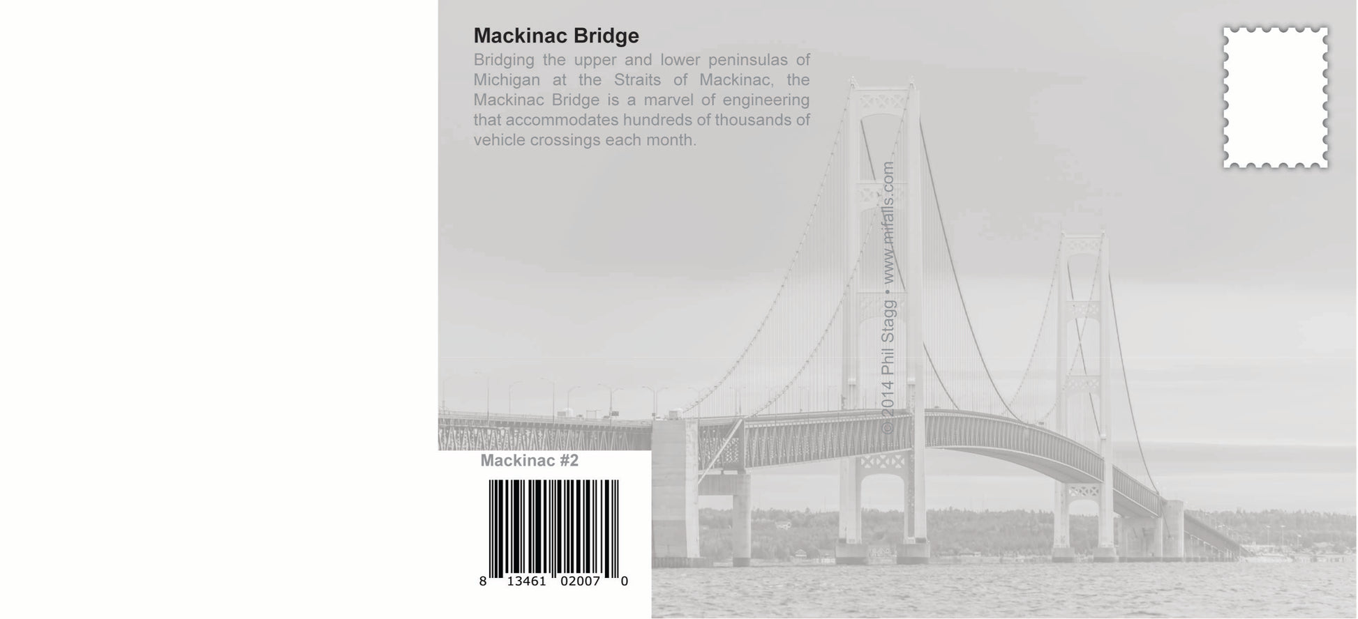 Mackinac Bridge - 4"x6" Postcard