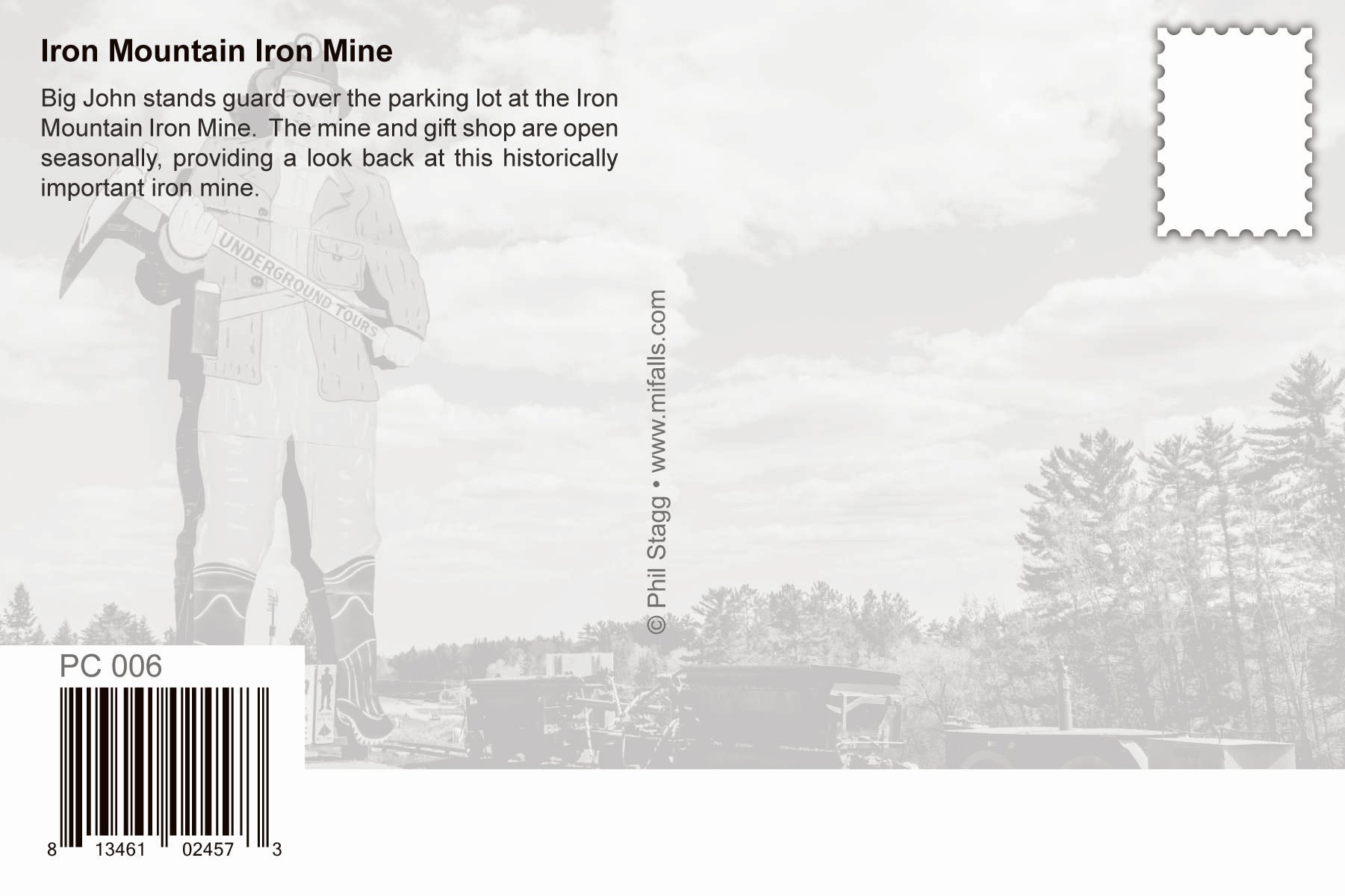 IRON MOUNTAIN IRON MINE - Michigan Postcard