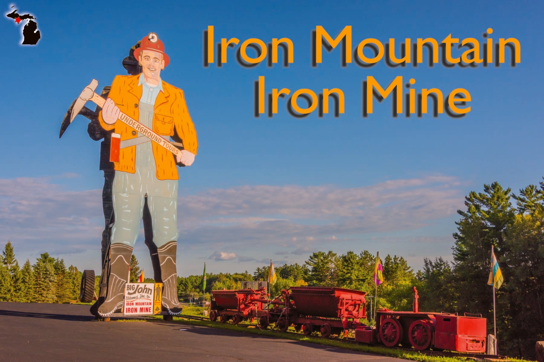 Image of IRON MOUNTAIN IRON MINE - Michigan Postcard