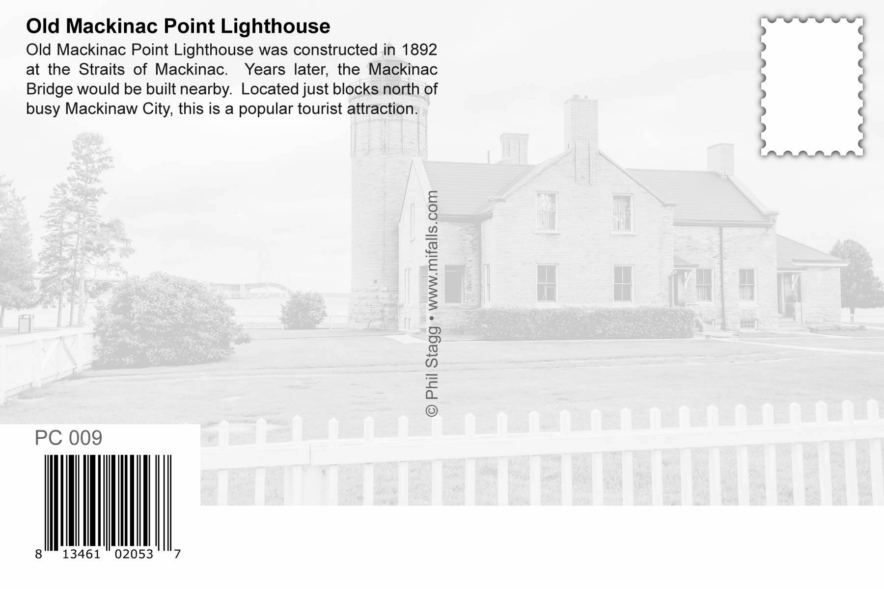 OLD MACKINAC POINT LIGHTHOUSE - Michigan Postcard