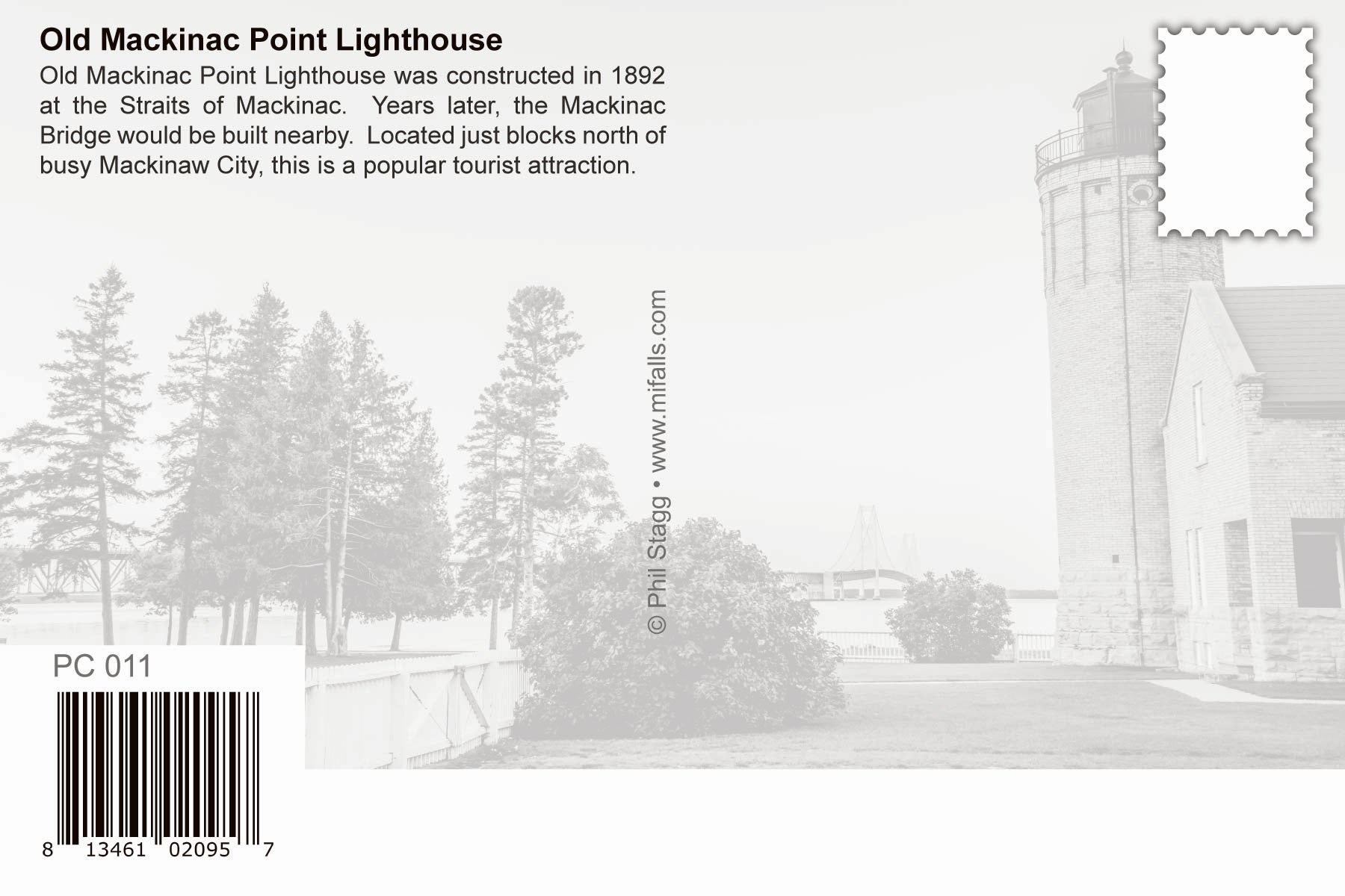 Image of OLD MACKINAC POINT LIGHTHOUSE - Michigan Postcard