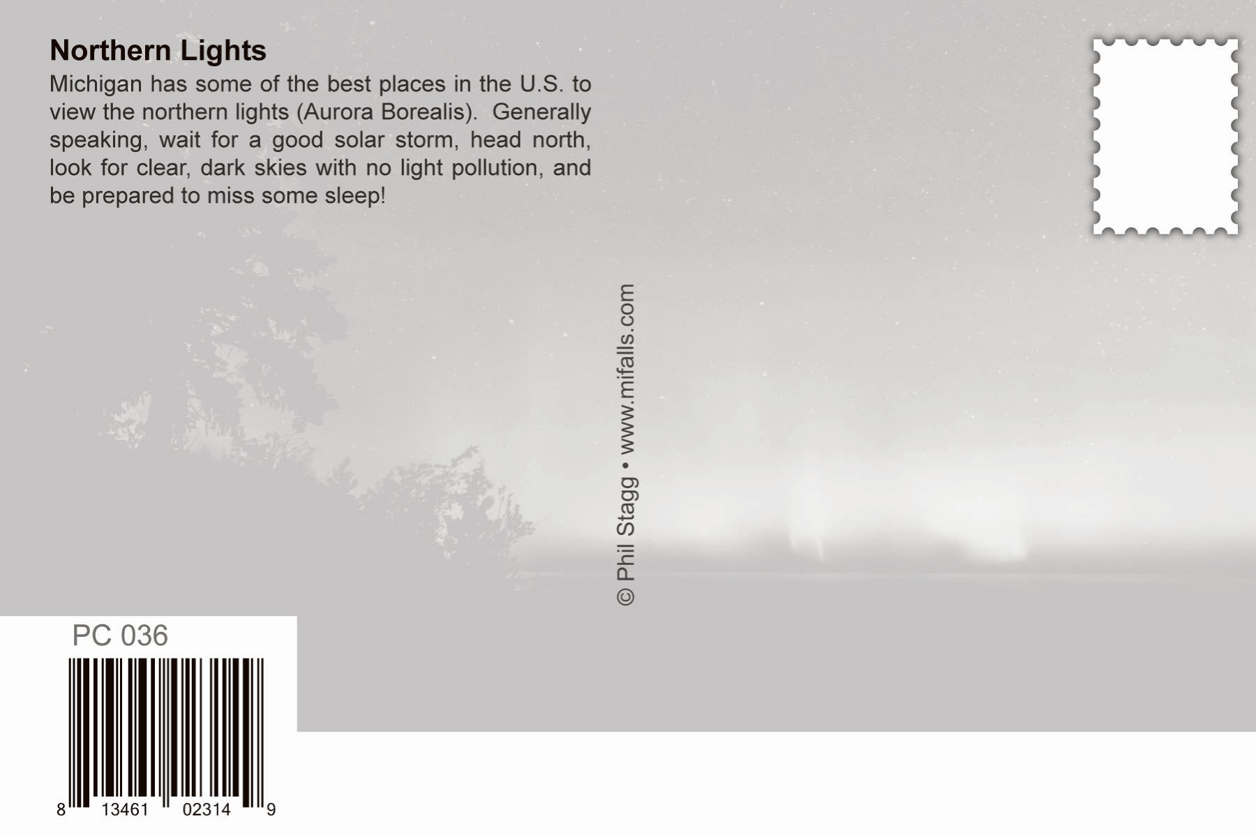 WELCOME TO DA UP - NORTHERN LIGHTS - 4"x6" Quality Humorous Postcard