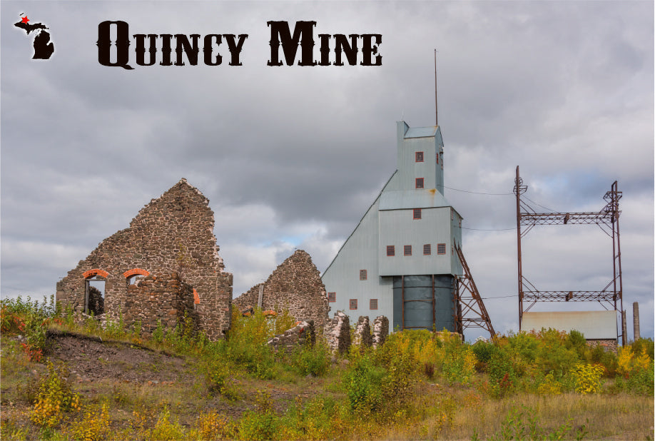 QUINCY MINE - 4"x6" Quality Michigan Postcard