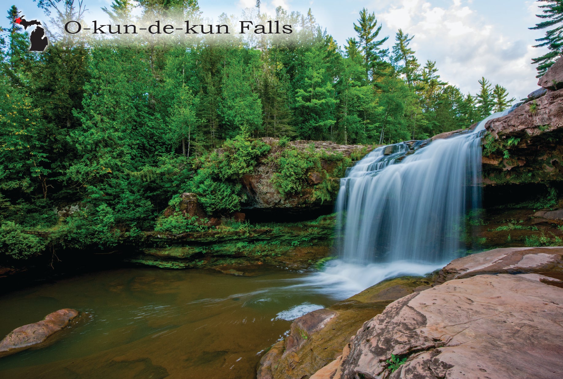 O-KUN-DE-KUN FALLS - 4"x6" Postcard