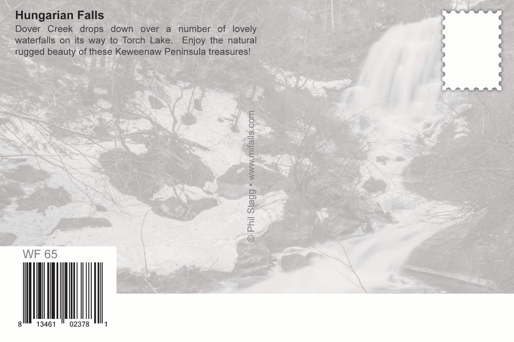 HUNGARIAN FALLS - COMPOSITE - 4"x6" Quality Michigan Postcard