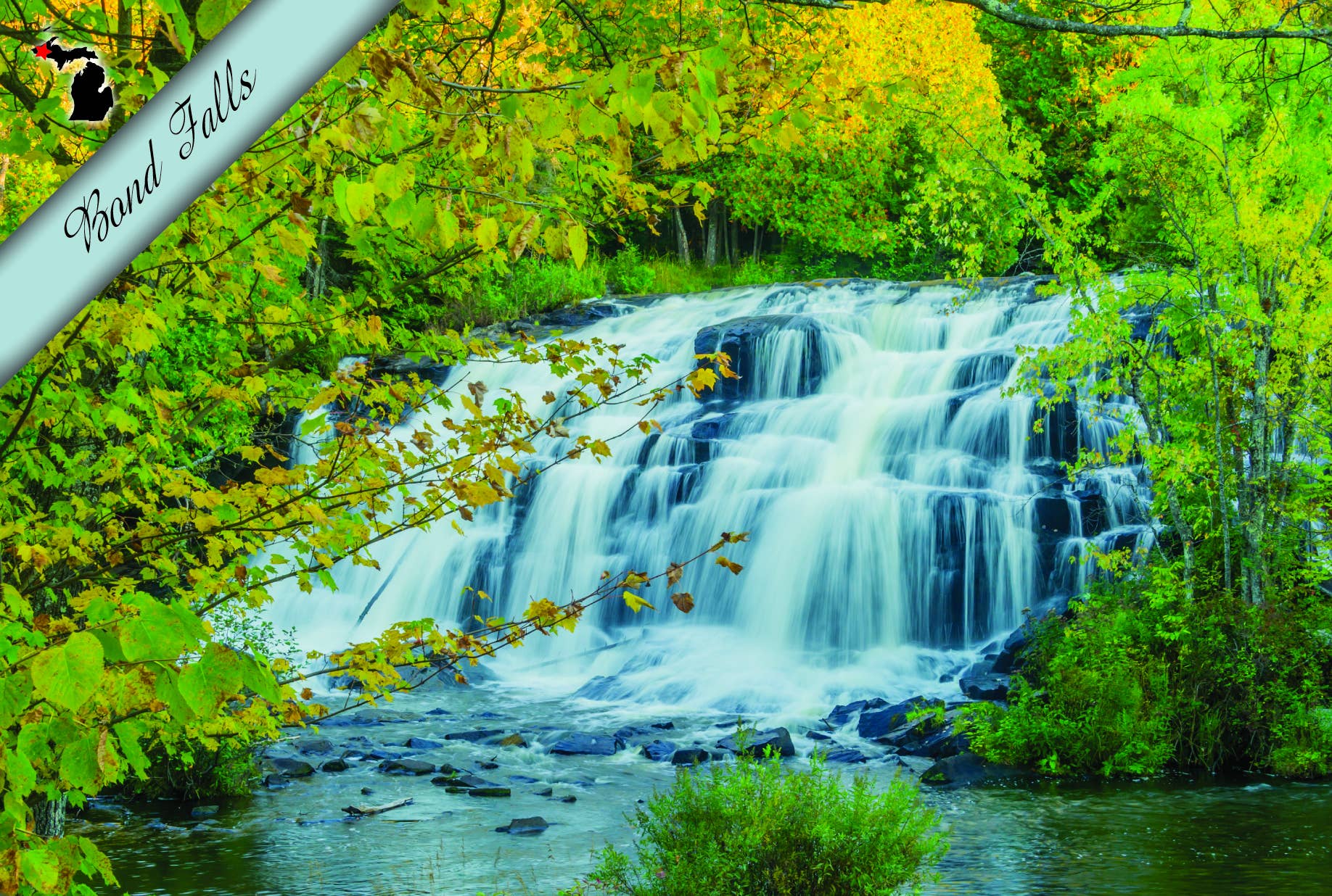 Image of Bond Falls | Postcard