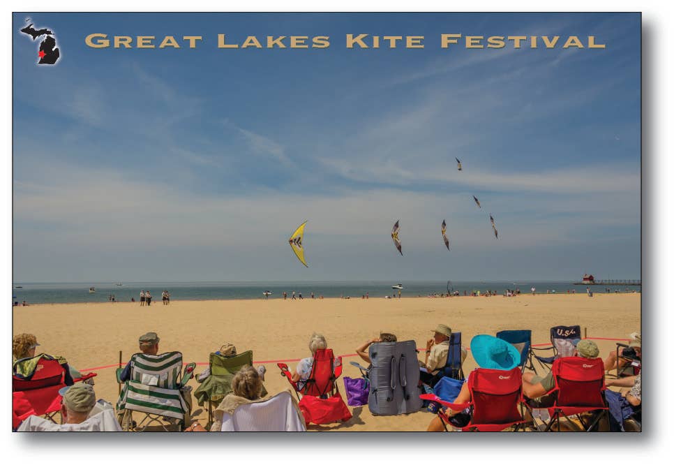 Image of GREAT LAKES KITE FESTIVAL - Michigan Postcard
