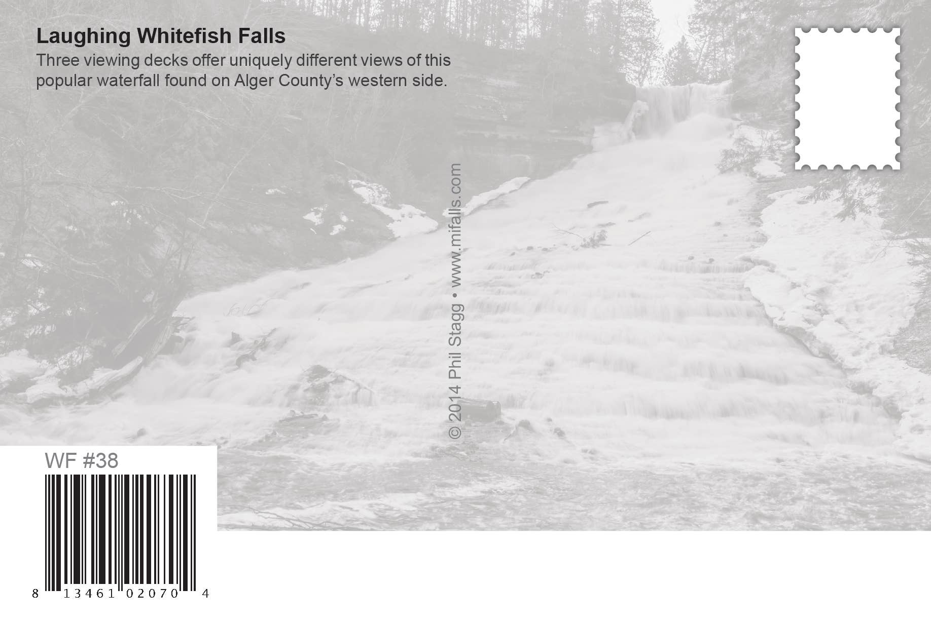 Image of Laughing Whitefish Falls | Postcard - Autumn Scene