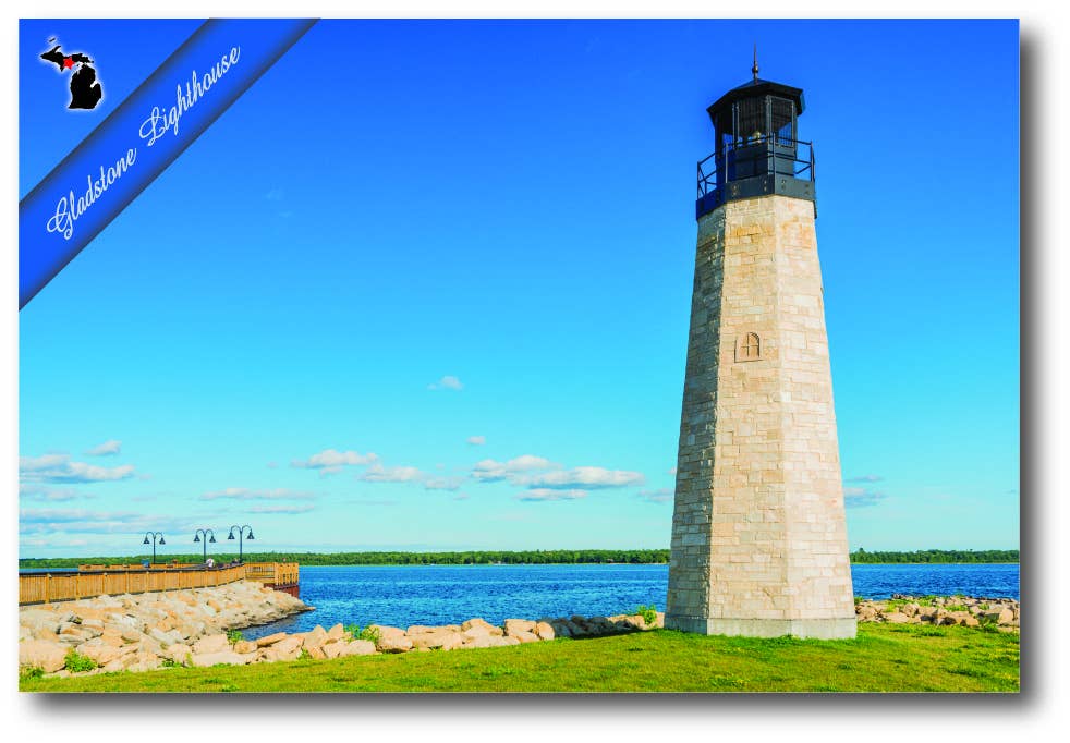 Image of Gladstone Light - Postcard - Gladstone, MI