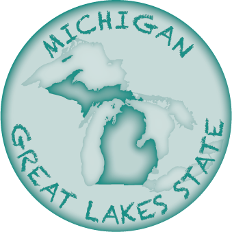 MICHIGAN | GREAT LAKES STATE | 2.25" BUTTON MAGNET