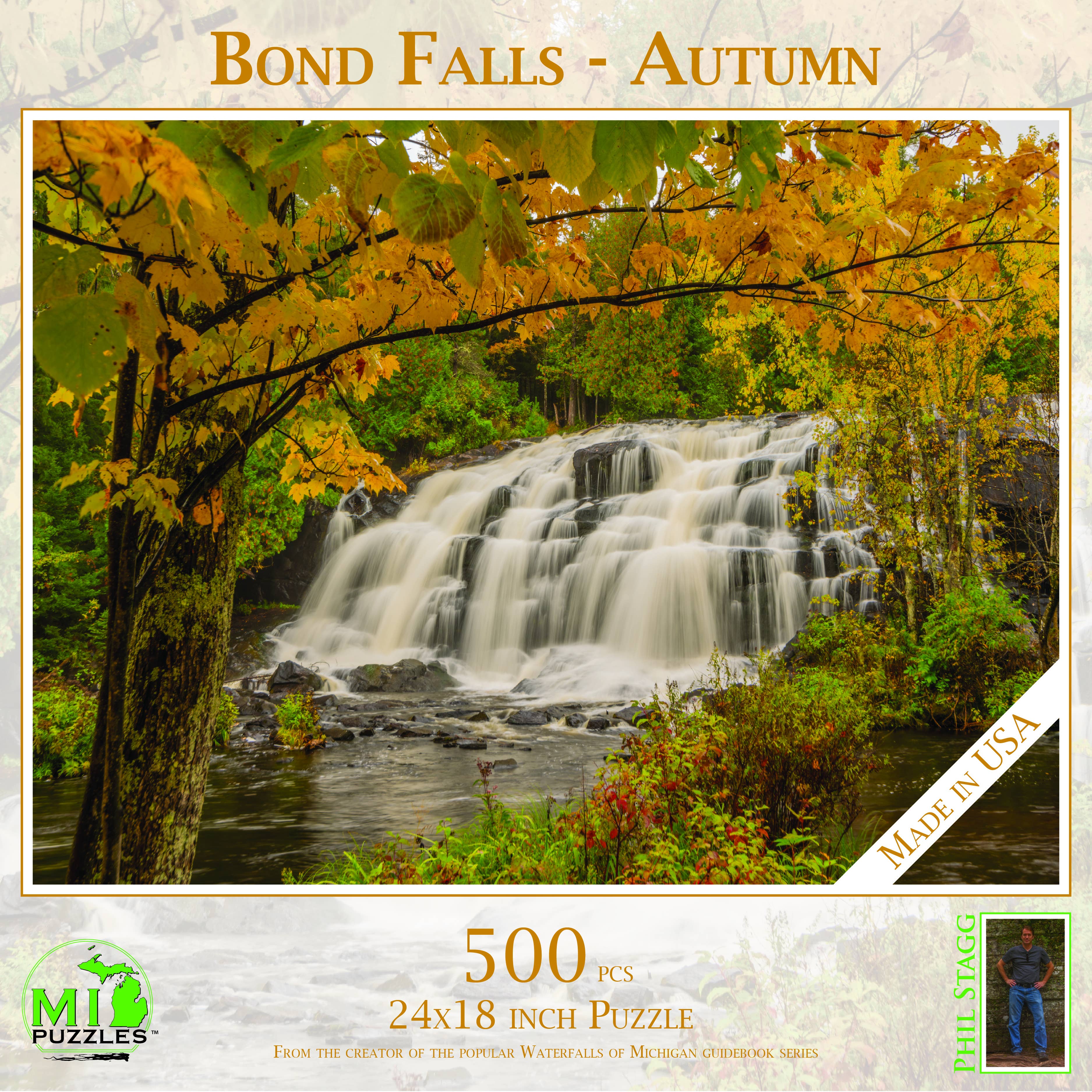 Image of Bond Falls - Autumn - 500 Piece Michigan Puzzle