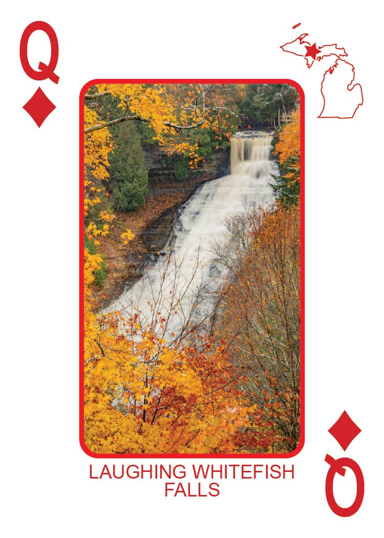 WATERFALLS OF MICHIGAN - Playing Cards - Euchre Friendly
