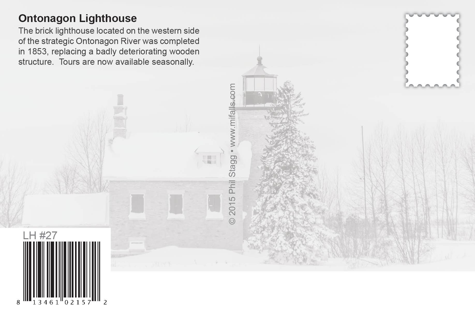 Image of ONTONAGON LIGHTHOUSE - Michigan Postcard