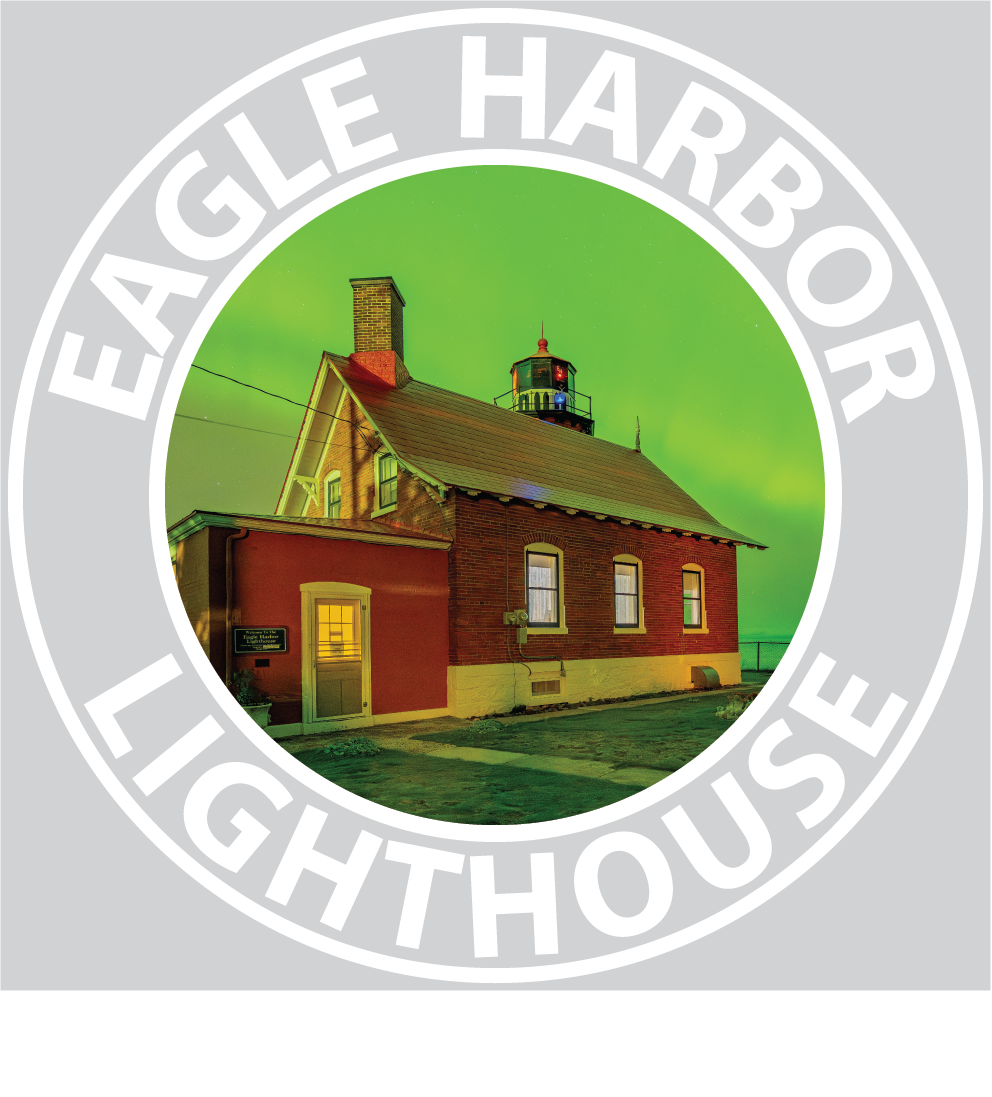 Image of EAGLE HARBOR LIGHTHOUSE Sticker - 3 1/4