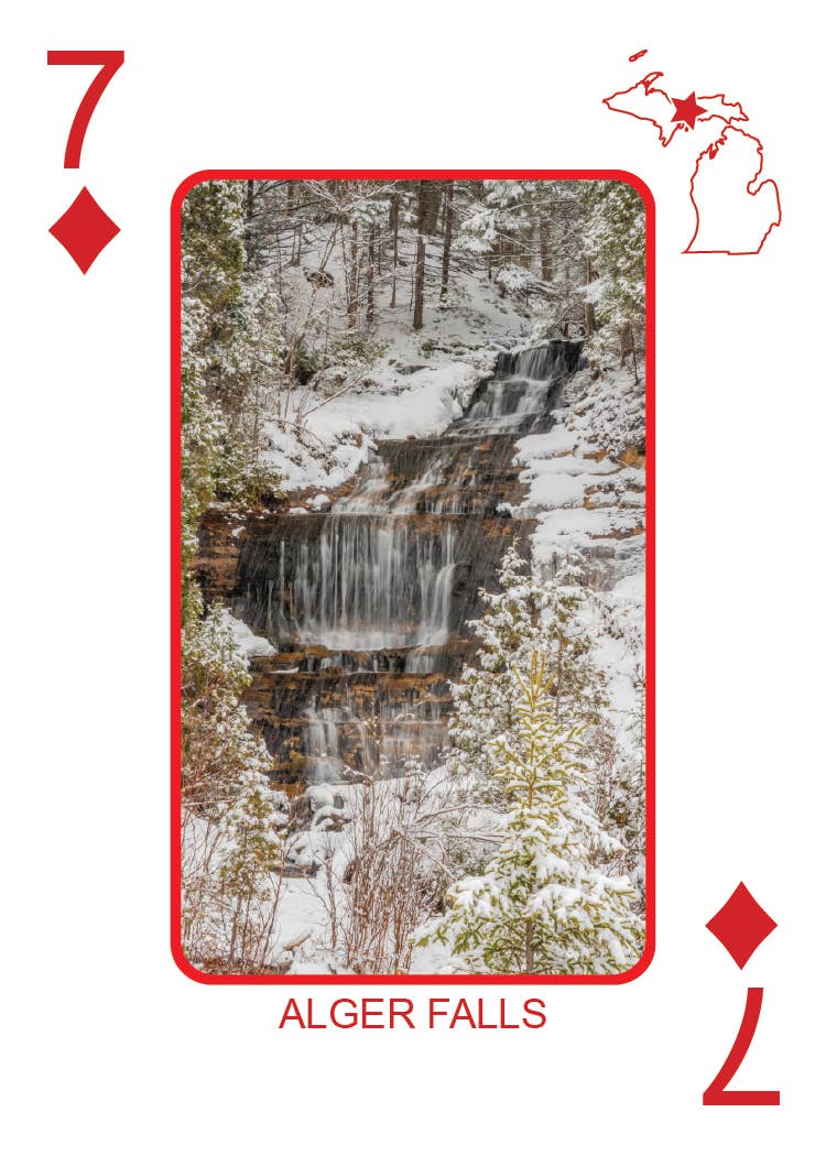 WATERFALLS OF MICHIGAN - Playing Cards - Euchre Friendly