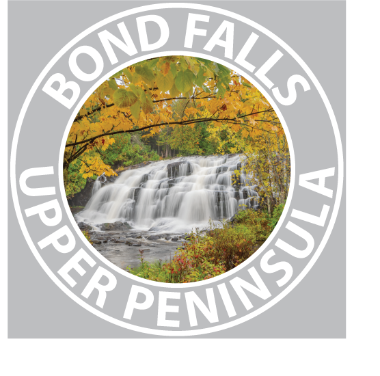 Bond Falls Sticker - 3 1/4" Round