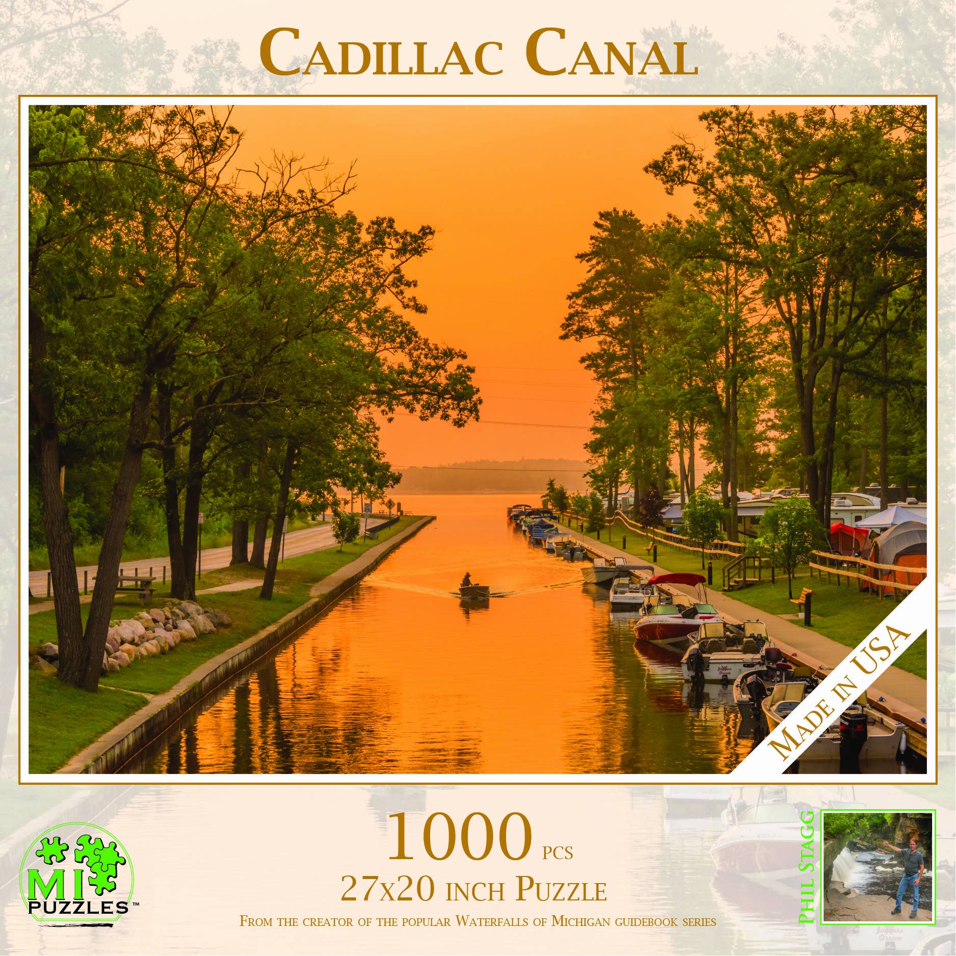 Cadillac Canal - 1000 Piece Michigan Puzzle