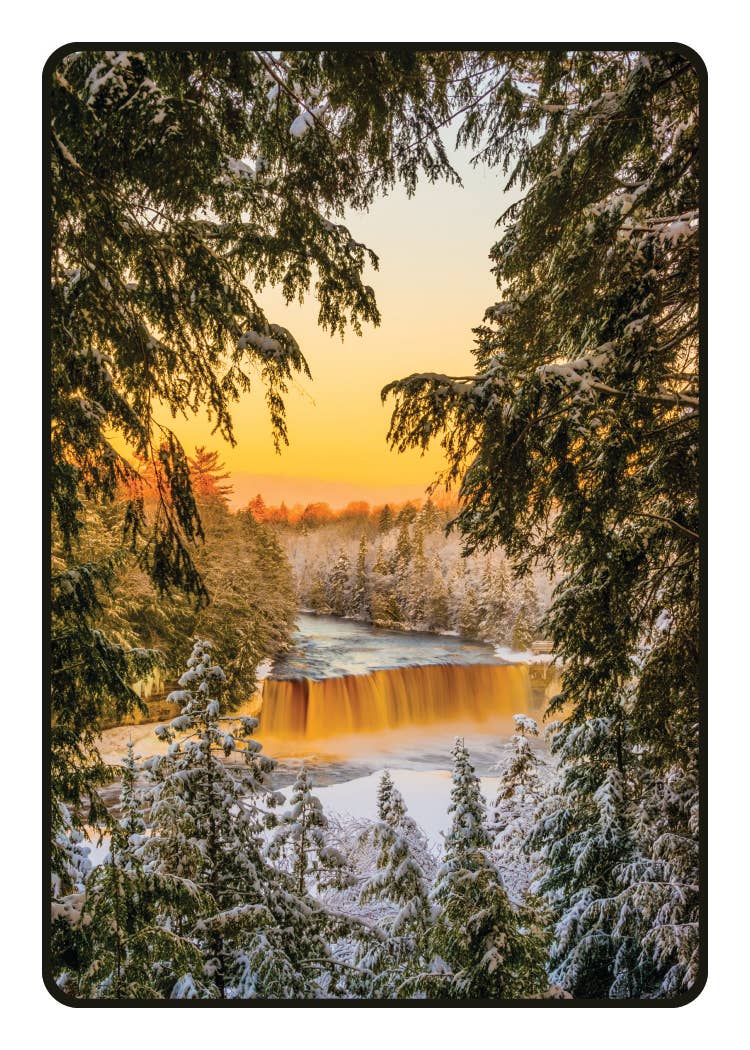 Image of WATERFALLS OF MICHIGAN - Playing Cards - Euchre Friendly