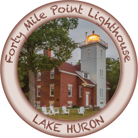 FORTY MILE POINT LIGHTHOUSE | 3" BUTTON MAGNET