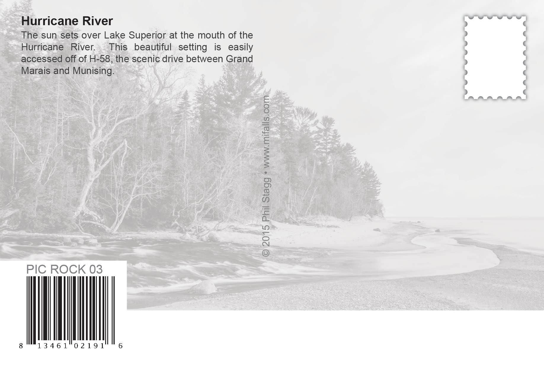 HURRICANE RIVER AT SUNSET Postcard