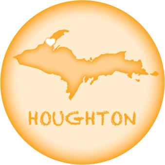 HOUGHTON, MI | 2.25" BUTTON MAGNET