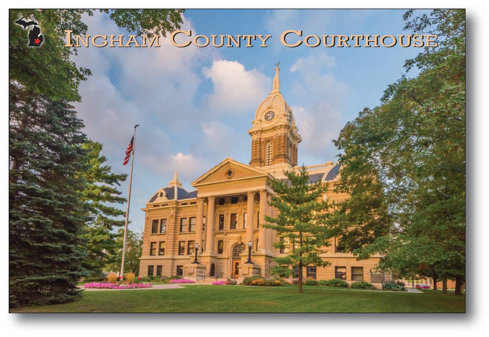 INGHAM COUNTY COURTHOUSE Postcard