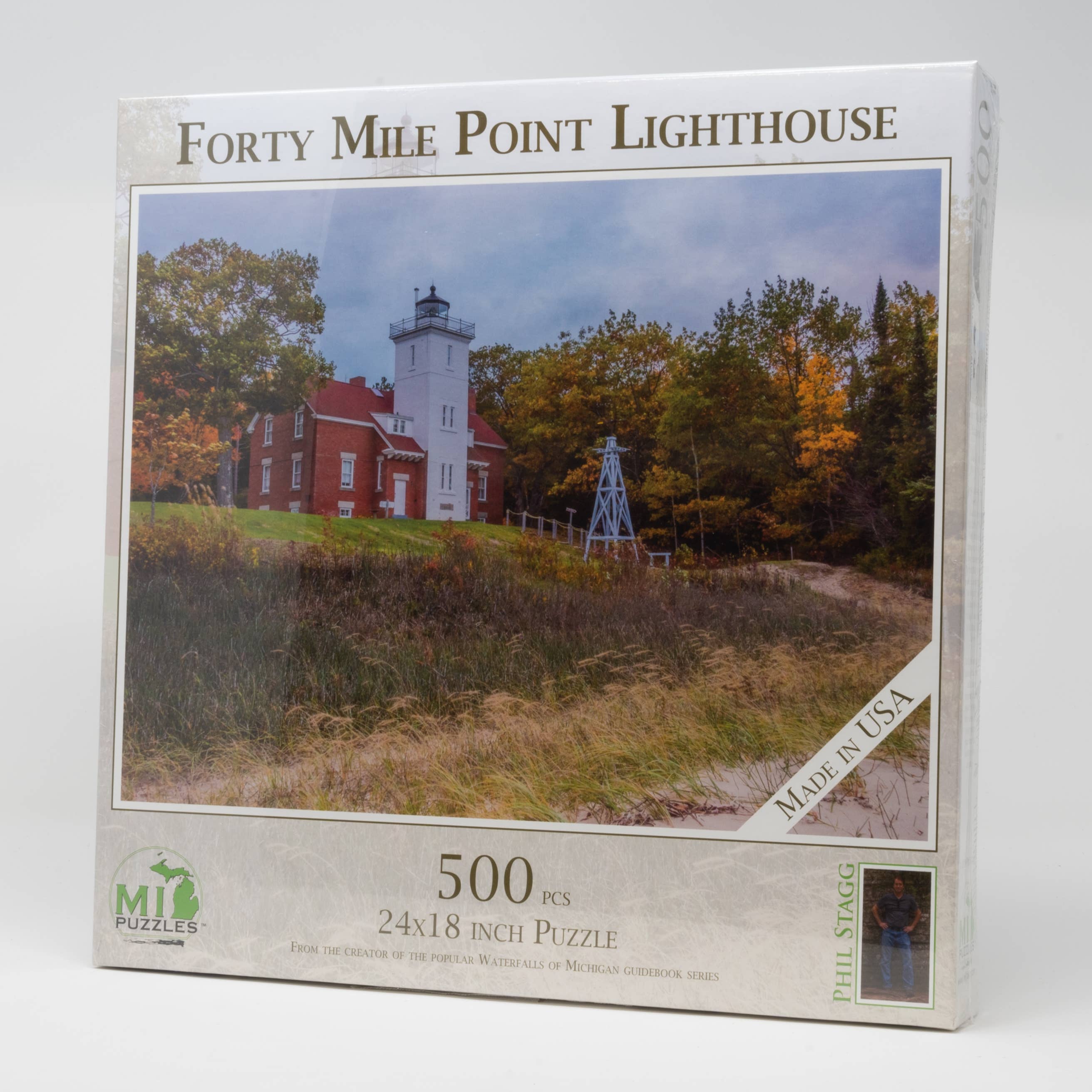 Image of Forty Mile Point Lighthouse - 500 Piece Michigan Puzzle