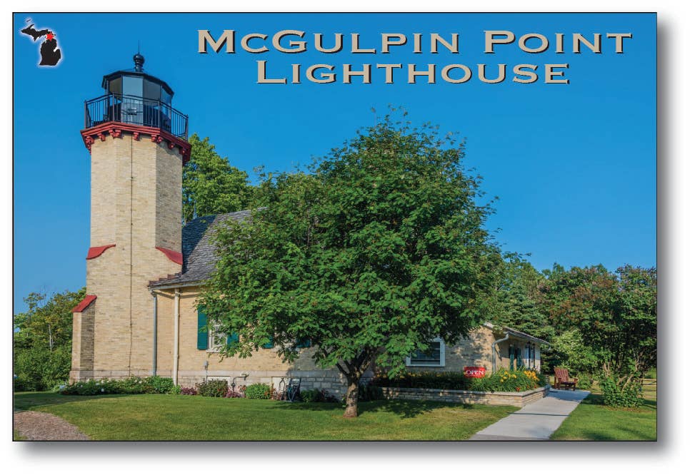 Image of MCGULPIN POINT LIGHTHOUSE - Michigan Postcard