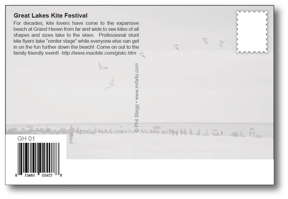 Image of GREAT LAKES KITE FESTIVAL - Michigan Postcard