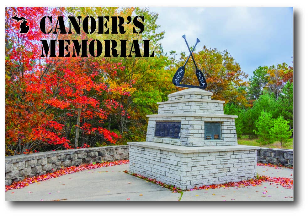 CANOER'S MEMORIAL - Michigan Postcard