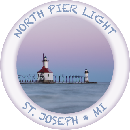 NORTH PIER LIGHT | 3" BUTTON MAGNET
