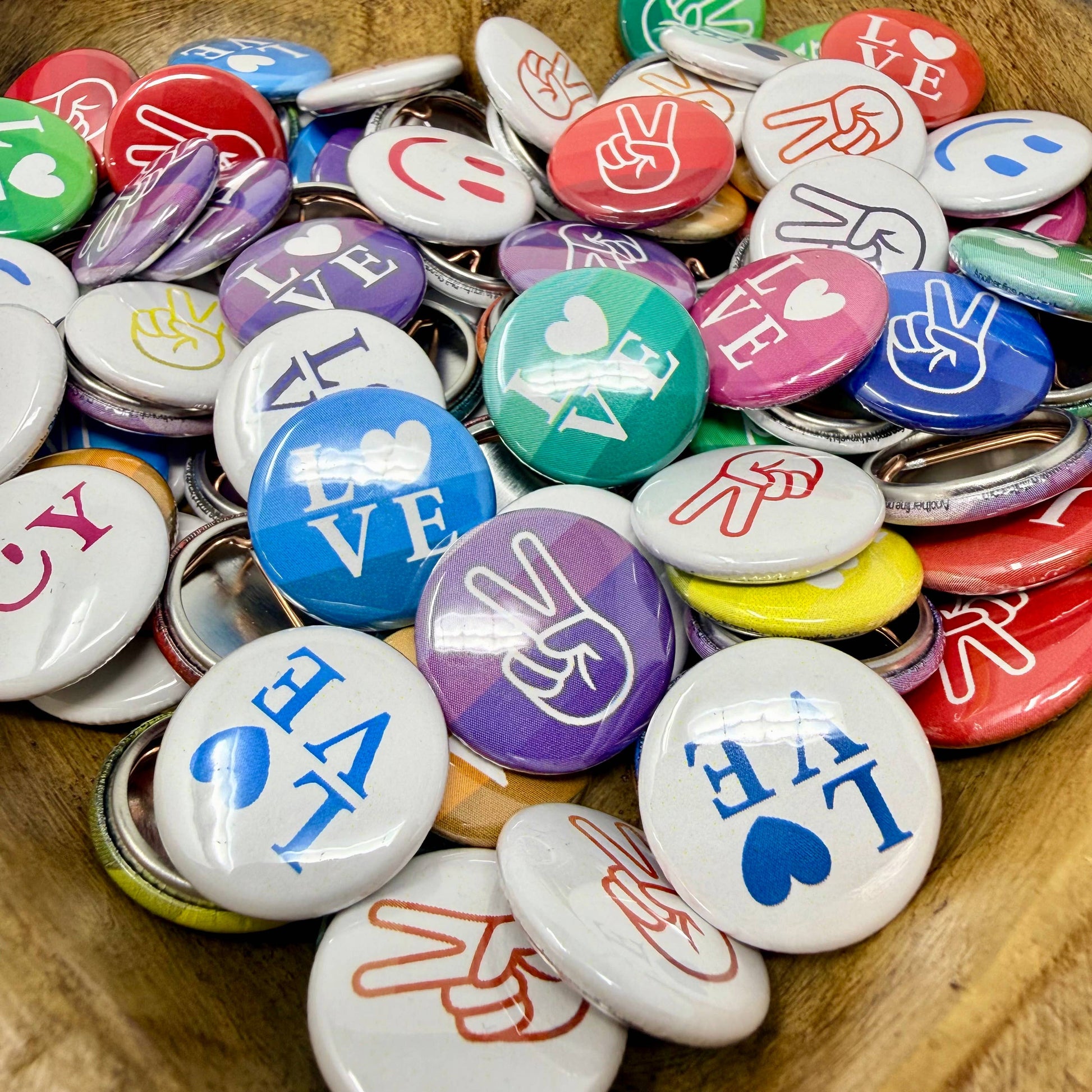 Love, Joy, Peace — 1" Pins (Case of 50)