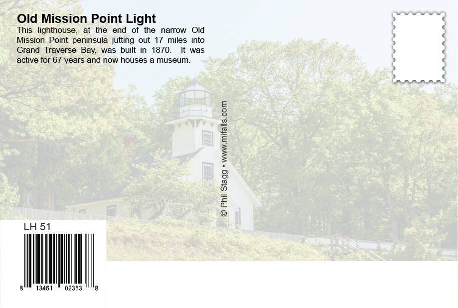 Image of OLD MISSION POINT LIGHTHOUSE - Michigan Postcard