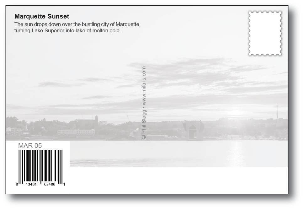 MARQUETTE SUNSET - Michigan Postcards