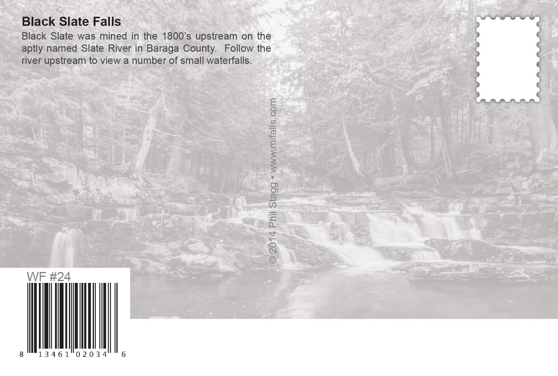 Image of Black Slate Falls | Postcard