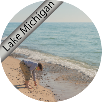 LAKE MICHIGAN | 2.25" BUTTON MAGNET