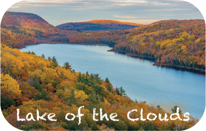LAKE OF THE CLOUDS | RECTANGULAR BUTTON MAGNET
