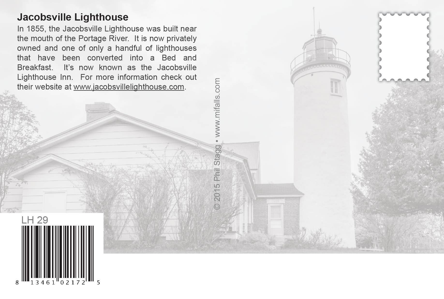 Image of JACOBSVILLE LIGHTHOUSE Postcard