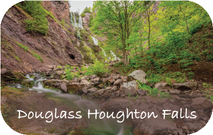 Image of DOUGLASS HOUGHTON FALLS | RECTANGULAR BUTTON MAGNET