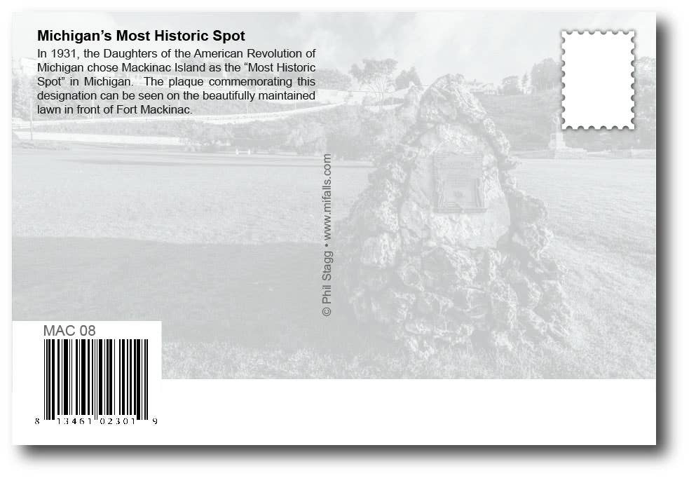 Image of MACKINAC - MOST HISTORIC SITE - Michigan Postcard