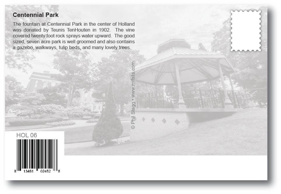 Image of HOLLAND CENTENNIAL PARK - Michigan Postcard
